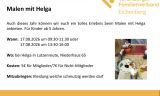 Ein gelb-orangefarbenes Poster mit einem KindergemÃ¤lde