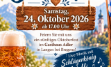 Ein Plakat mit Bier und Brezel