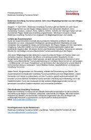 Bodensee-Vorarlberg Tourismus wächst Zehn neue Mitgliedsgemeinden aus dem Walgau schließen sich an 2025