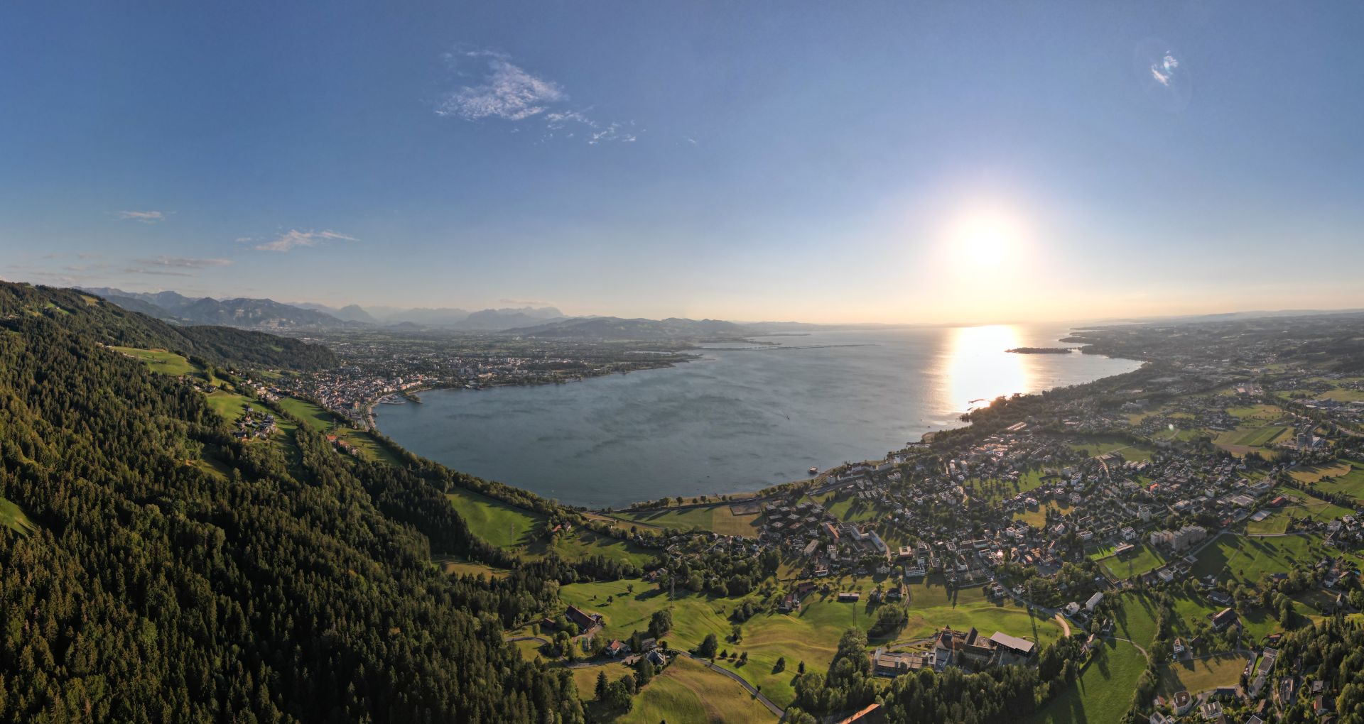 Blick auf Bodensee und Bodensee-Vorarlberg Region