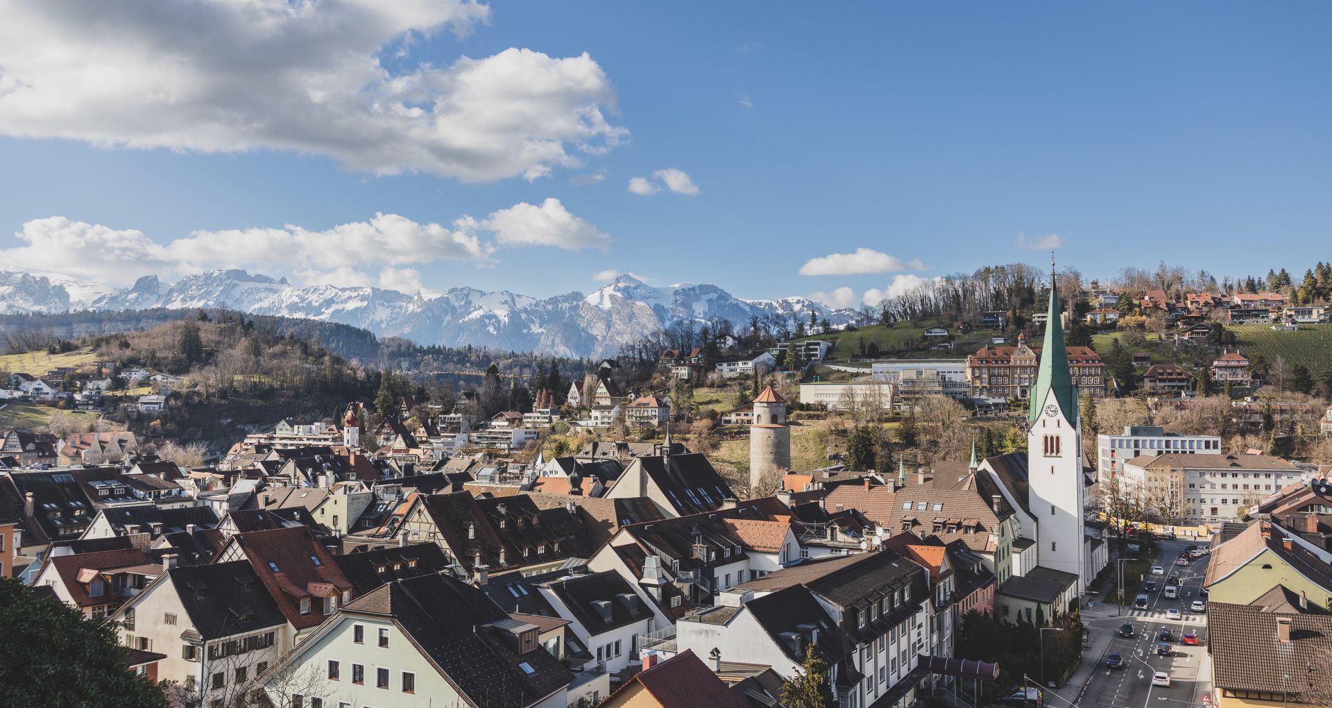 Blick von der Schattenburg auf Feldkirch