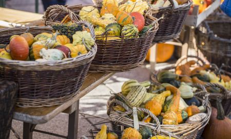 Kürbis beim Markt in Dornbirn im Herbst 
