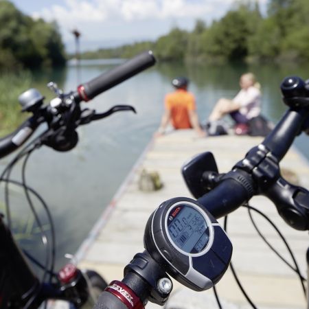 E-Bike am Alten Rhein