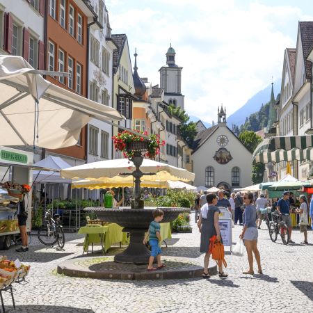 Wochenmarkt in Feldkirch Wochenmarkt in Feldkirch