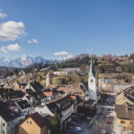 Blick von der Schattenburg auf Feldkirch