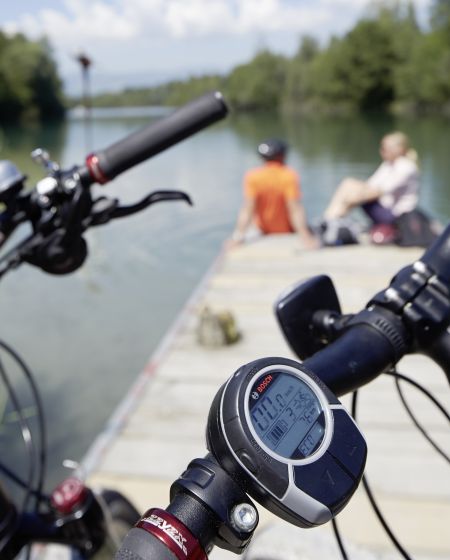 E-Bike am Alten Rhein