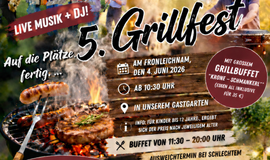 Ein Plakat fÃ¼r eine Grillparty