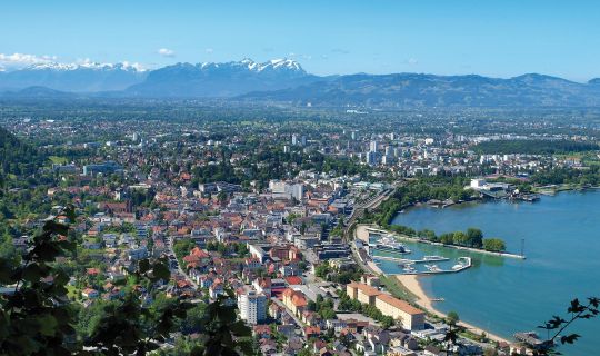 Curt Huber Blick auf Bregenz
