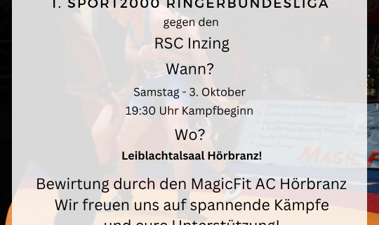 Bundesligakampf gegen den RSC Inzing Bundesligakampf gegen den RSC Inzing