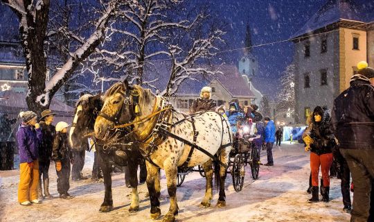 Kutschenfahrt auf dem Weihnachtsmarkt Hohenems (c) - Stadtmarketing Hohenems Kutschenfahrt auf dem Weihnachtsmarkt Hohenems (c) - Stadtmarketing Hohenems