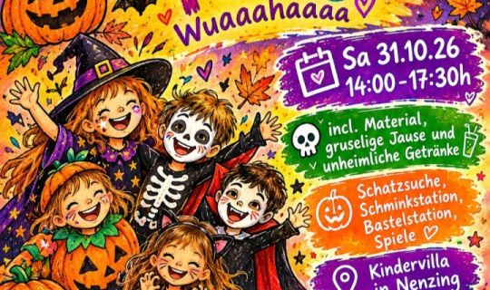 Ein Plakat mit Cartoonfiguren und Text