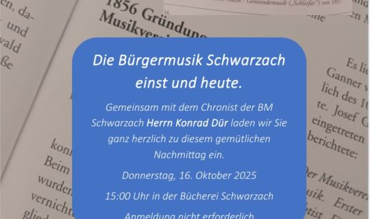 Foto für Die Bürgermusik Schwarzach einst und heute. Foto für Die Bürgermusik Schwarzach einst und heute.