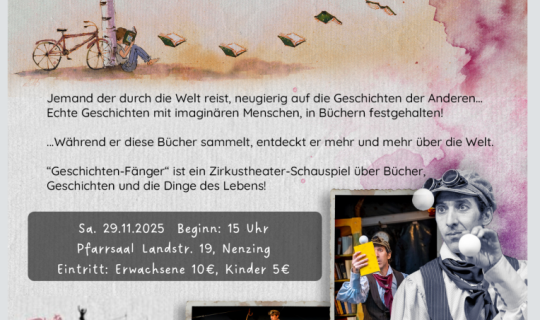 Ein Poster mit einer Person, die mit BÃ¤llen jongliert