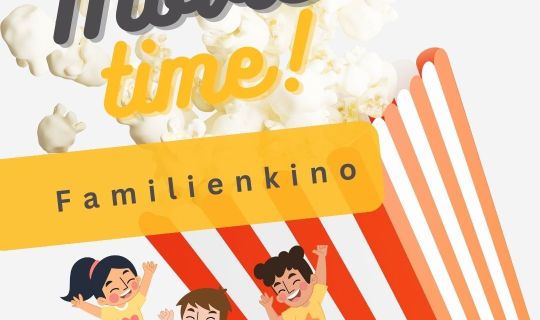 Eine Popcornbox mit Cartoonfiguren