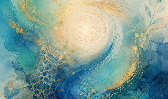Ein blau-goldenes Gemälde Ein blau-goldenes Gemälde