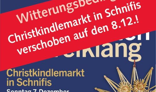 Christkindlemarkt verschoben!