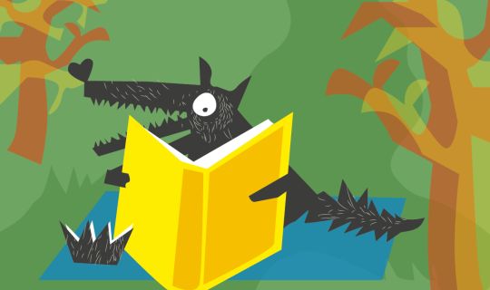 Wanda liest im Buch Wanda liest im Buch