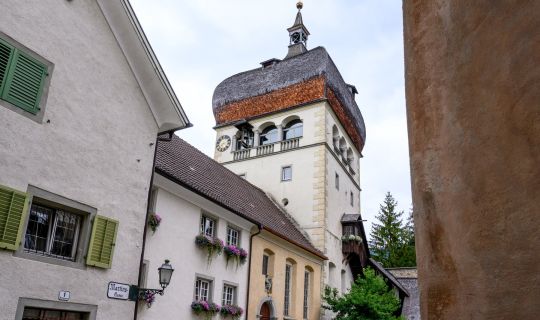 Gregor Lengler - Vorarlberg Tourismus Oberstadt Bregenz mit Martinsturm und Martinskapelle