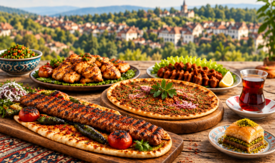TÃ¼rkische SpezialitÃ¤ten auf einem Tisch