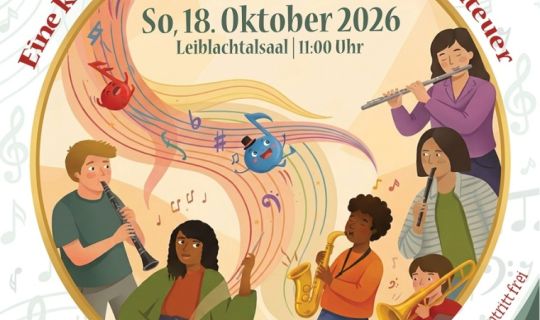 Ein Plakat mit einer Gruppe von Leuten, die Instrumente spielen Ein Plakat mit einer Gruppe von Leuten, die Instrumente spielen