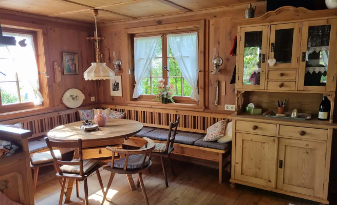 Ferienhaus Dampfbahn Bildstein, Wohnrum