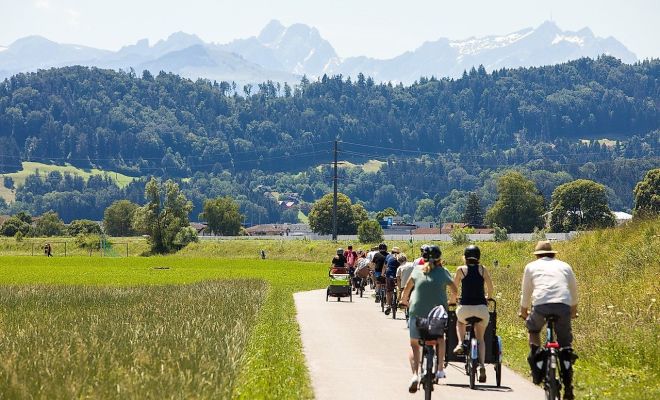 Fahrradtour Über die Grenze