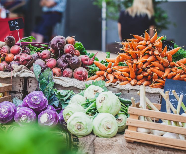 Wochenmarkt in der Neustadt Sommer 2019