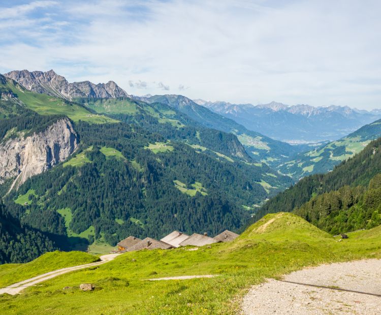 Blick ins GroÃe Walsertal bis zum Walgau