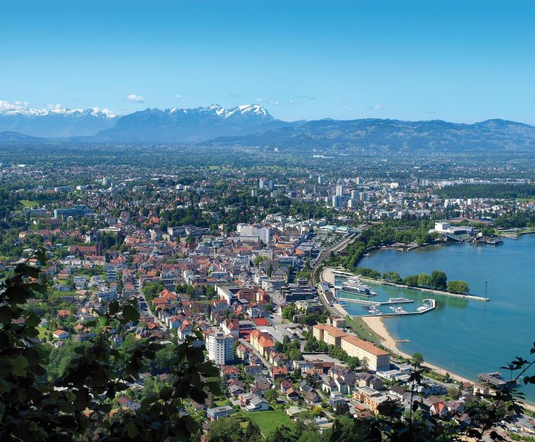 Curt Huber Blick auf Bregenz