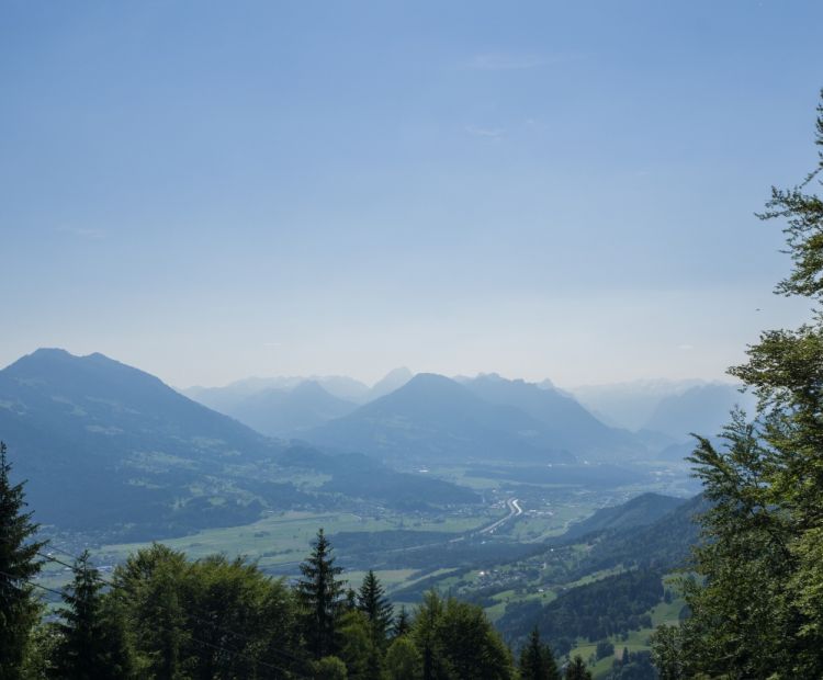 Blick von der Feldkircher HÃ¼tte in den Walgau