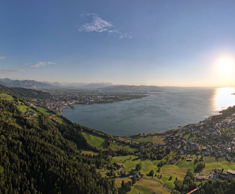 Blick auf Bodensee und Bodensee-Vorarlberg Region Blick auf Bodensee und Bodensee-Vorarlberg Region
