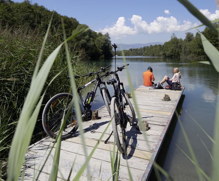 E-Bike am Alten Rhein