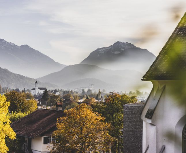 Blick auf Sulz, Herbst Blick auf Sulz, Herbst