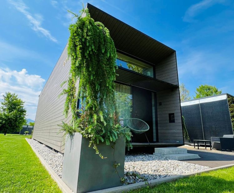 Koda Loft Extended - Urlaub im Tiny House Bodensee, AuÃenansicht Koda Loft Extended - Urlaub im Tiny House Bodensee, AuÃenansicht