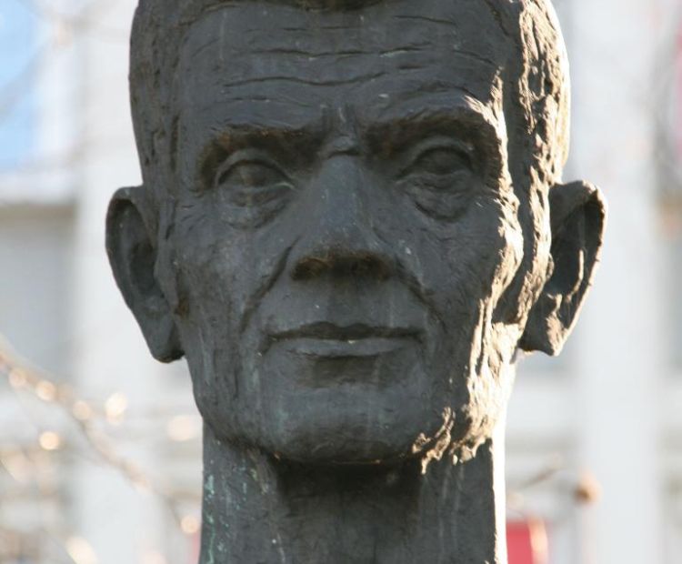 Detailaufnahme der Statue