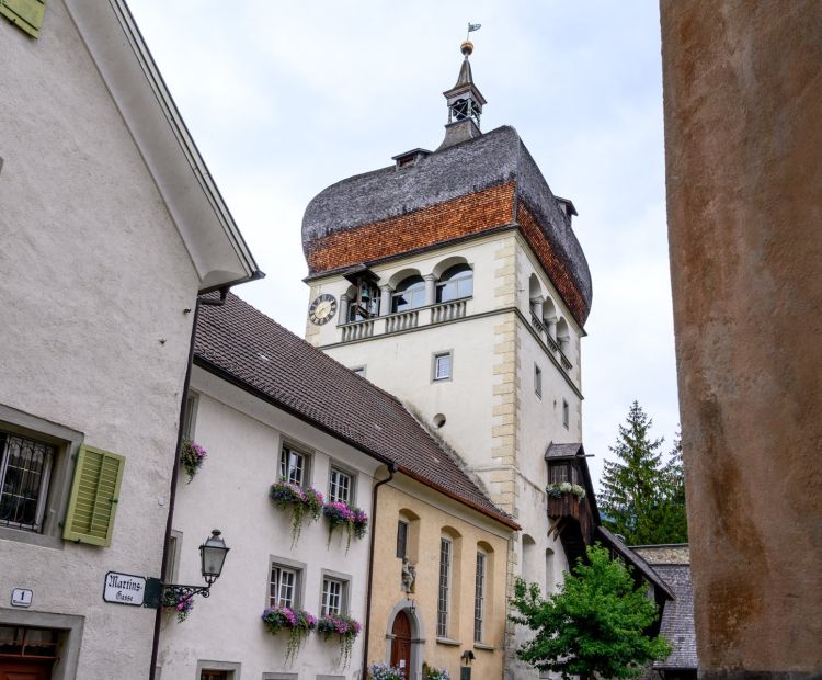 Gregor Lengler - Vorarlberg Tourismus Oberstadt Bregenz mit Martinsturm und Martinskapelle