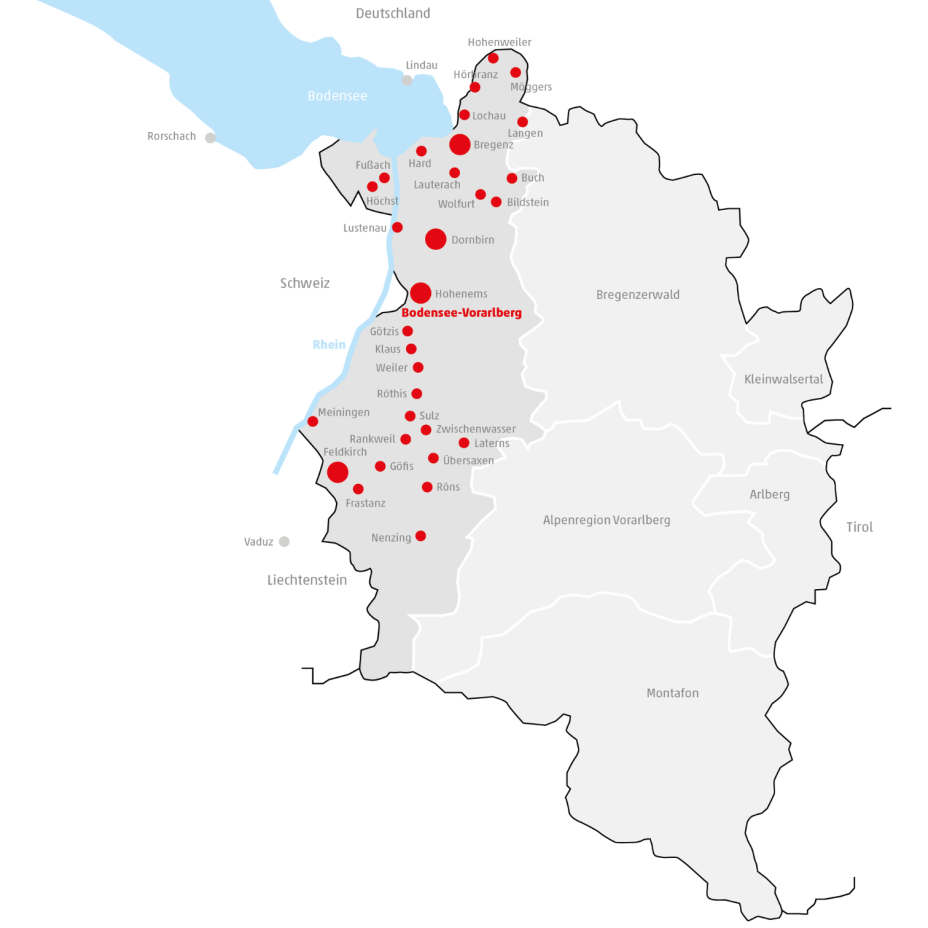 Zahlen & Fakten Regionskarte