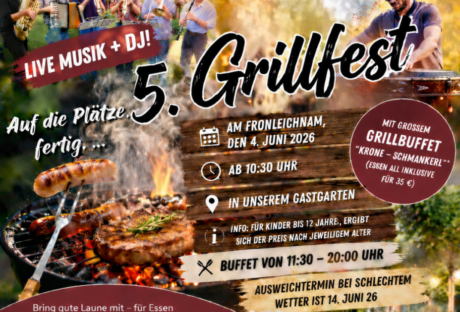 Ein Plakat fÃ¼r eine Grillparty