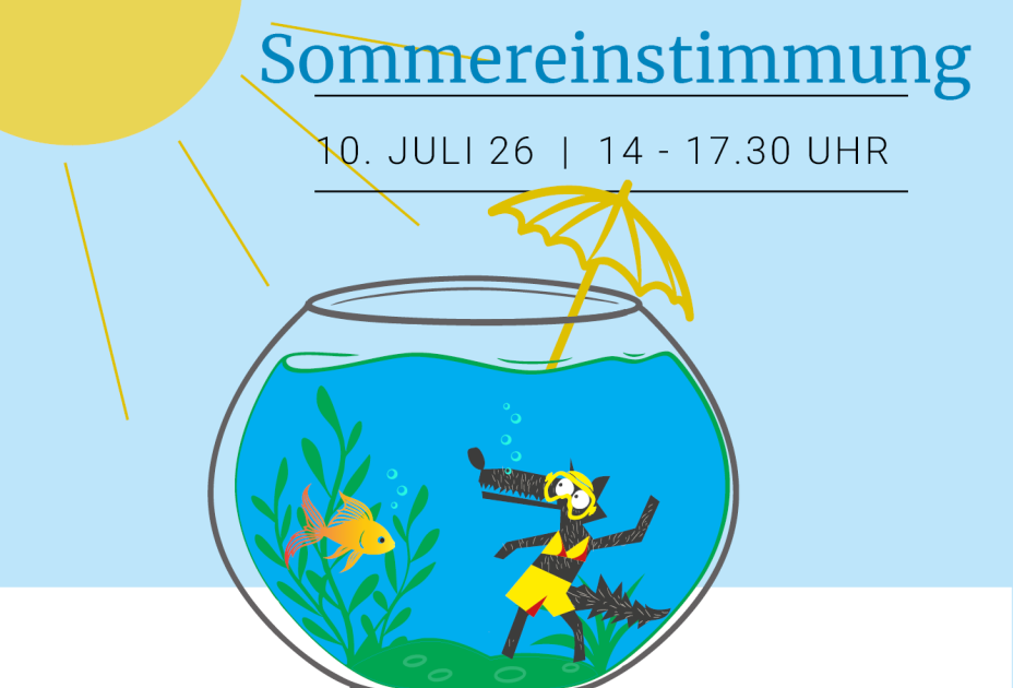 Ein Cartoon eines Hundes in einem Fischglas