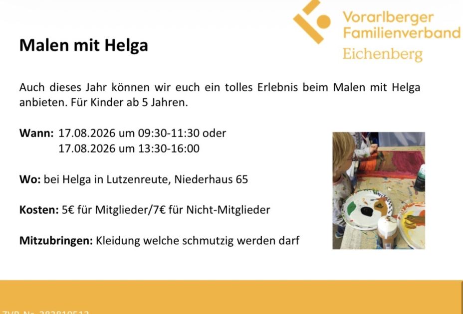 Ein gelb-orangefarbenes Poster mit einem Kindergemälde Ein gelb-orangefarbenes Poster mit einem Kindergemälde