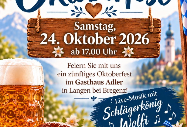 Ein Plakat mit Bier und Brezel