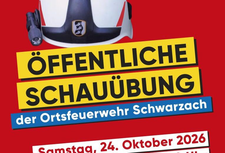 Ein Plakat mit Helm und Text