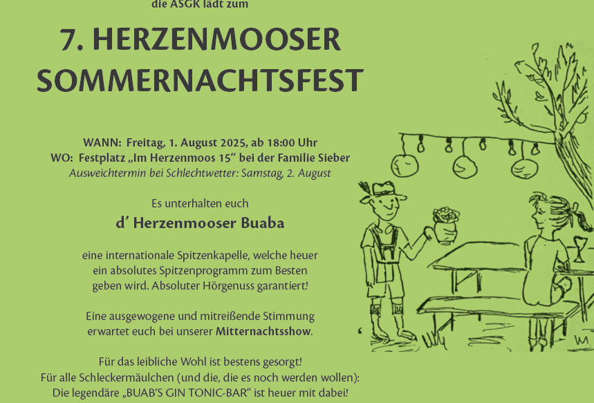 7. Herzenmooser Sommernachtsfest 7. Herzenmooser Sommernachtsfest