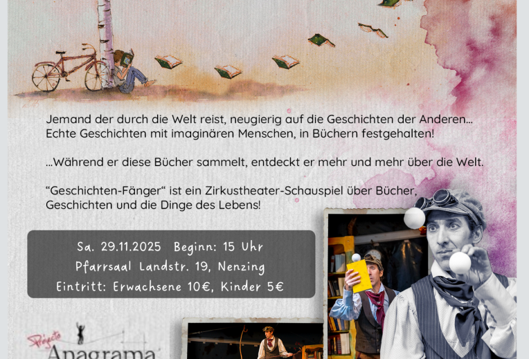 Ein Poster mit einer Person, die mit BÃ¤llen jongliert