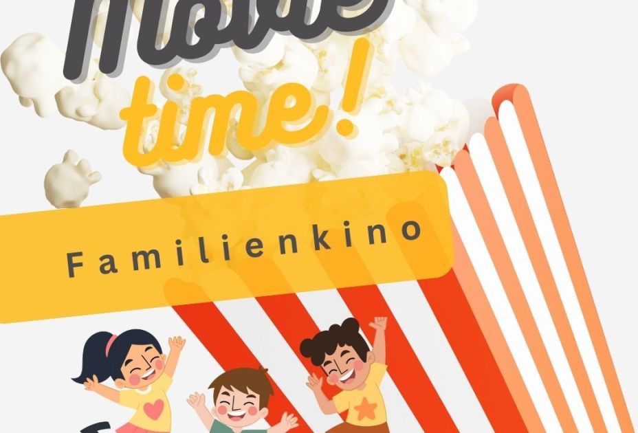 Eine Popcornbox mit Cartoonfiguren