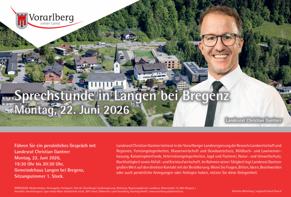 LR Gantner Sprechstunde Flyer LR Gantner Sprechstunde Flyer