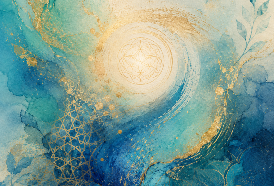 Ein blau-goldenes Gemälde Ein blau-goldenes Gemälde