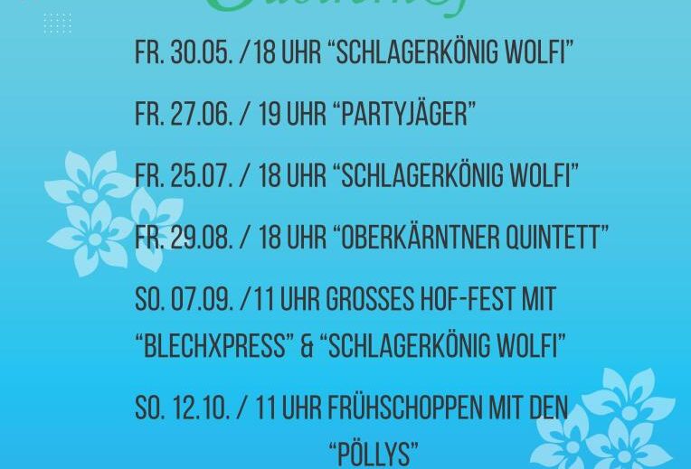 Subirerhof Sommerprogramm Subirerhof Sommerprogramm