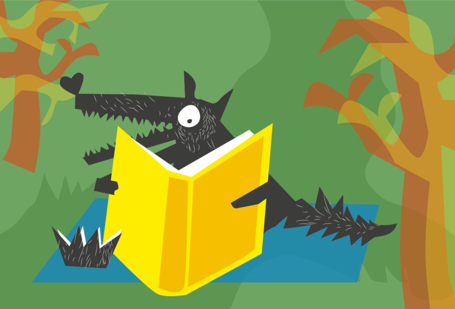 Wanda liest im Buch Wanda liest im Buch
