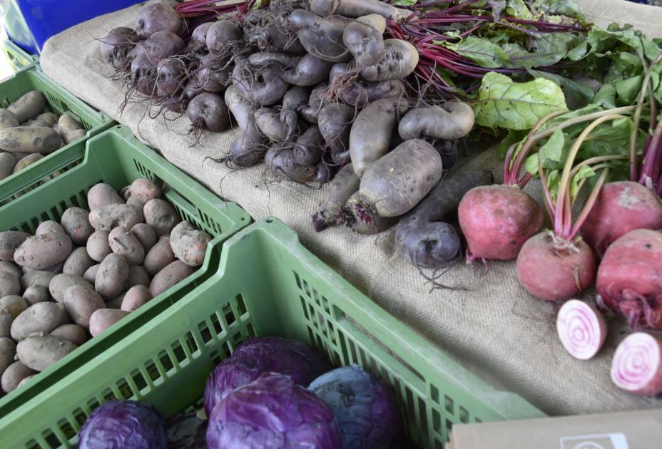 HerbstgemÃ¼se auf Verkaufsstand